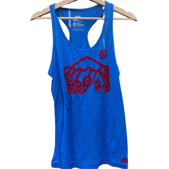 Nike women's medium tank top, cobalt blue and red - Picture 1 of 4
